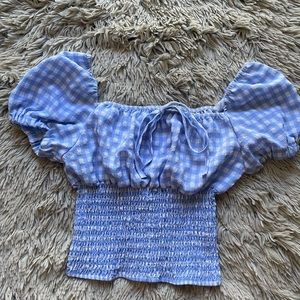 SHEIN Checkered Blouse